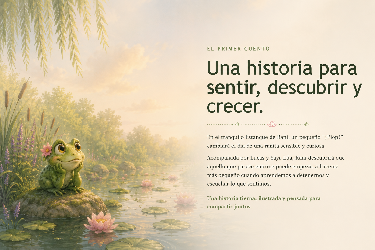 Rani junto al estanque. Una historia para sentir, descubrir y crecer.